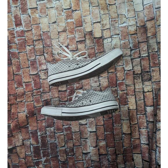 Converse All Stars Chuck Taylor White with Silver Dots Low Tops Size 8 - Picture 8 of 8